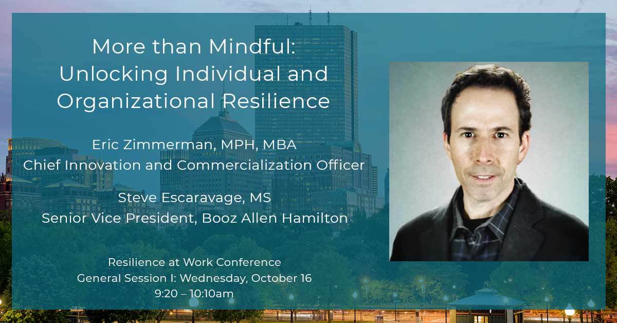 Kumanu presents Eric Zimmerman speaking to the Resilience Conference in Boston October 16 2019