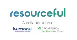 resourceful logo featuring the kumanu and promedica logos