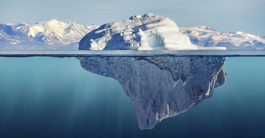 an image of an iceberg